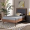 Baxton Studio Alida Mid-Century Modern Dark Grey Fabric Upholstered and  Wood Twin Size Platform Bed 189-11164-11159-ZORO - alternate 1